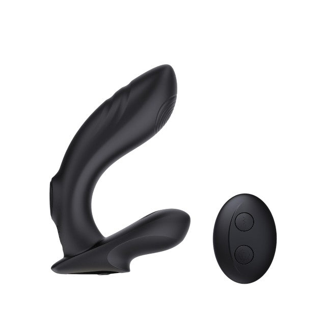 Vibrator anal INTY TOYS REBEL, pentru stimularea prostatei, cu telecomandă, 10 funcții de vibrații ultra-puternice, silențios, negru 1 Vibrator anal INTY TOYS REBEL, pentru stimularea prostatei, cu telecomandă, 10 funcții de vibrații ultra-puternice, silențios, negru