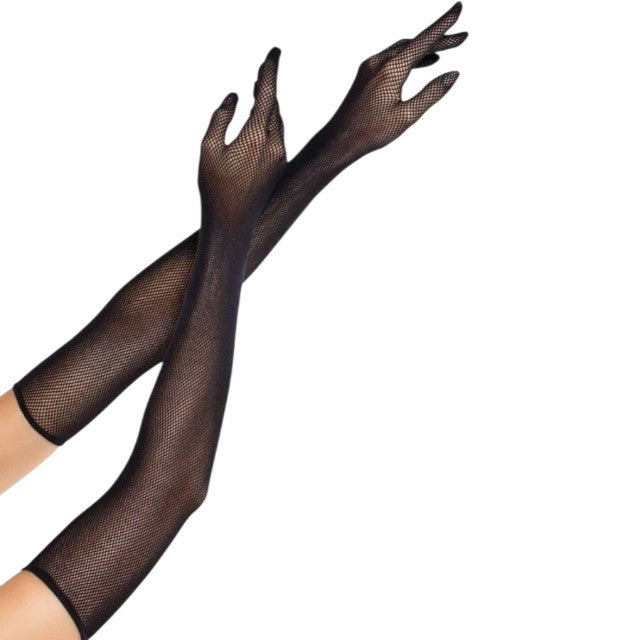 Mănuși erotice LEG AVENUE Opera, din plasă elastică, design vintage, culoare negru 1 Mănuși erotice LEG AVENUE Opera, din plasă elastică, design vintage, culoare negru