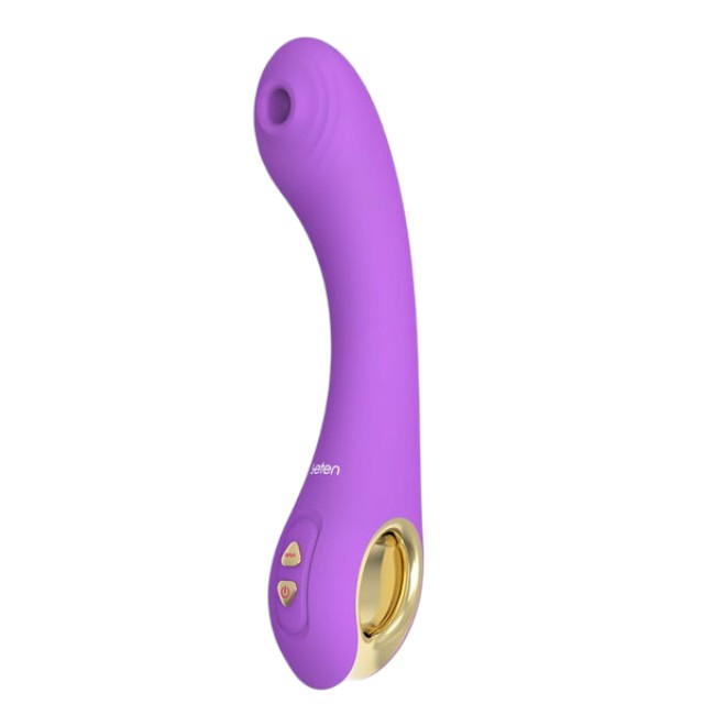 Vibrator LETEN G-Spot Sucking Vibrator, pentru stimularea punctului G, cu funcții multiple de aspirare și vibrație, mov cu auriu 1 Vibrator LETEN G-Spot Sucking Vibrator, pentru stimularea punctului G, cu funcții multiple de aspirare și vibrație, mov cu auriu