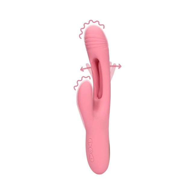 Vibrator rabbit LOVELINE Flapping G-Spot Rabbit Vibrator, cu funcție de lovituri ritmice, 21 funcții de vibrație, roz 1 Vibrator rabbit LOVELINE Flapping G-Spot Rabbit Vibrator, cu funcție de lovituri ritmice, 21 funcții de vibrație, roz