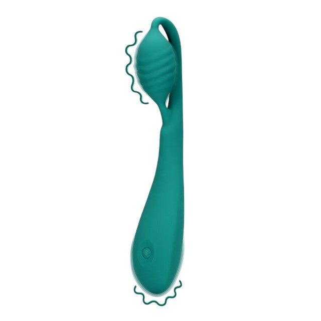 Vibrator LOVELINE G-Spot Vibrator with Bead, pentru stimularea punctului G, 12 funcții de vibrație, 21.6 cm, verde 1 Vibrator LOVELINE G-Spot Vibrator with Bead, pentru stimularea punctului G, 12 funcții de vibrație, 21.6 cm, verde