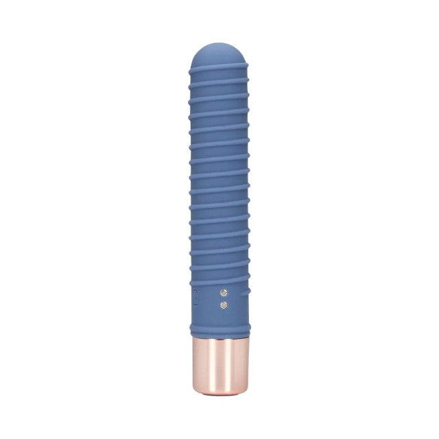 Vibrator LOVELINE Ribbed Mini Vibrator, cu striații pentru stimulare versatilă, 10 funcții de vibrație, lungime 14.1 cm, albastru 1 Vibrator LOVELINE Ribbed Mini Vibrator, cu striații pentru stimulare versatilă, 10 funcții de vibrație, lungime 14.1 cm, albastru