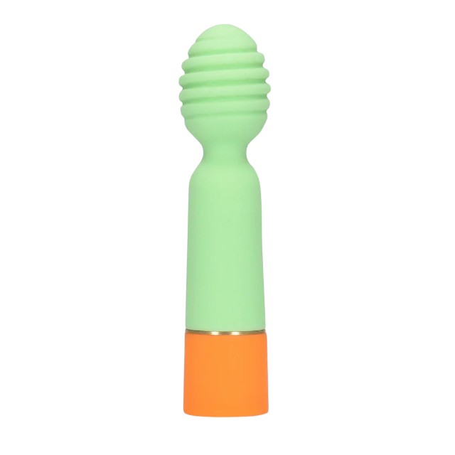 Vibrator LOVELINE Ribbed Mini Vibrator with USB Charger, cu striații pentru stimulare versatilă, 10 funcții de vibrație, 12.2 cm, verde 1 Vibrator LOVELINE Ribbed Mini Vibrator with USB Charger, cu striații pentru stimulare versatilă, 10 funcții de vibrație, 12.2 cm, verde