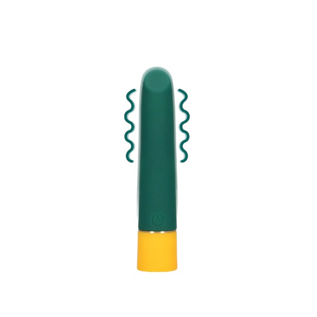 Vibrator LOVELINE Smooth Mini Vibrator, cu 10 funcții de vibrație, din silicon moale, lungime 13.2 cm, verde și galben 1 Vibrator LOVELINE Smooth Mini Vibrator, cu 10 funcții de vibrație, din silicon moale, lungime 13.2 cm, verde și galben