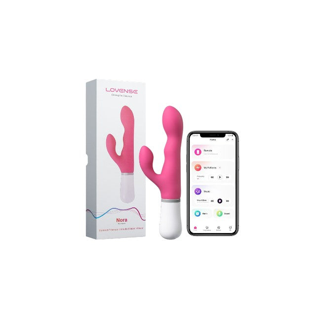 Vibrator rabbit LOVENSE Nora Rotator, cu stimulator dublu, control prin aplicație, funcție de rotație, funcții de vibrație nelimitate, roz 1 Vibrator rabbit LOVENSE Nora Rotator, cu stimulator dublu, control prin aplicație, funcție de rotație, funcții de vibrație nelimitate, roz