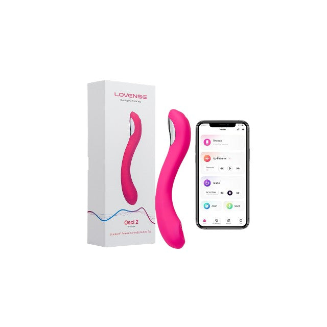 Vibrator LOVENSE - OSCI 2, control prin aplicatie, pentru stimularea punctului G, 10 functii de vibratie, 25 cm, culoarea roz 1 Vibrator LOVENSE - OSCI 2, control prin aplicatie, pentru stimularea punctului G, 10 functii de vibratie, 25 cm, culoarea roz