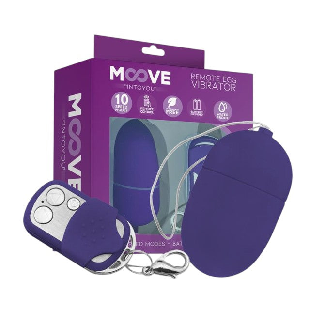 Ou vibrator INTOYOU MOOVE Remote Medium Egg Vibrator, cu control prin telecomandă, 10 funcții de vibrație, rezistent la apă, mov 1 Ou vibrator INTOYOU MOOVE Remote Medium Egg Vibrator, cu control prin telecomandă, 10 funcții de vibrație, rezistent la apă, mov