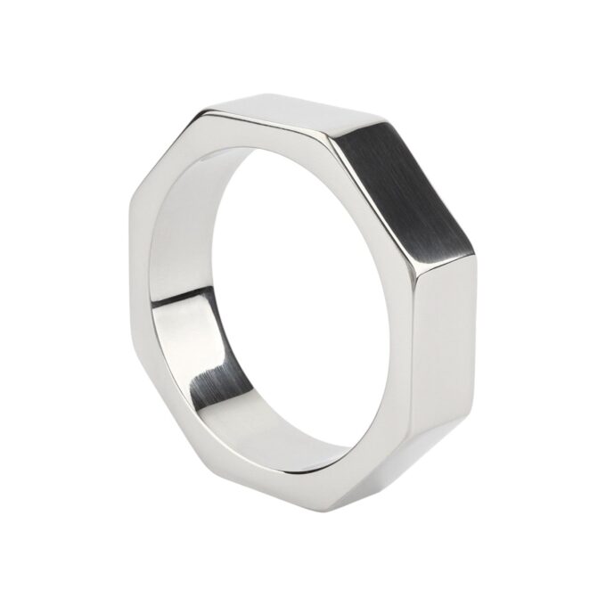 Inel pentru penis MR. STEEL Nut C-Ring, în formă de piuliță, din oțel inoxidabil, diametru 5 cm (mare), argintiu 1 Inel pentru penis MR. STEEL Nut C-Ring, în formă de piuliță, din oțel inoxidabil, diametru 5 cm (mare), argintiu
