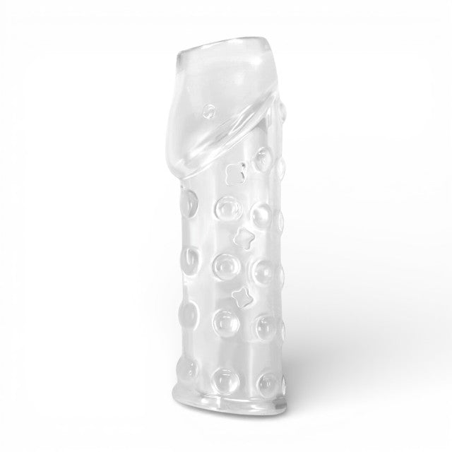 Manșon realist PRETTY LOVE Triff, pentru îngroșarea penisului, texturizat, din TPR moale, transparent 1 Manșon realist PRETTY LOVE Triff, pentru îngroșarea penisului, texturizat, din TPR moale, transparent