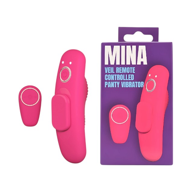 Vibrator pentru chilot MINA Veil Remote Controlled Panty, cu telecomandă, 10 funcții de vibrație, din silicon, 10 cm, roz 1 Vibrator pentru chilot MINA Veil Remote Controlled Panty, cu telecomandă, 10 funcții de vibrație, din silicon, 10 cm, roz