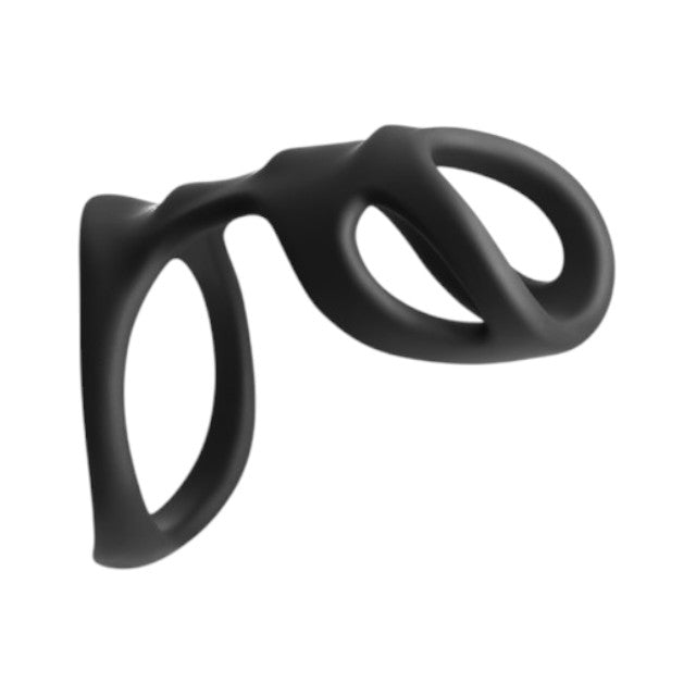Inel dublu pentru penis NS NOVELTIES Renegade, lungime 10.9 cm, diametru 5.1 cm, din silicon, culoare negru 1 Inel dublu pentru penis NS NOVELTIES Renegade, lungime 10.9 cm, diametru 5.1 cm, din silicon, culoare negru