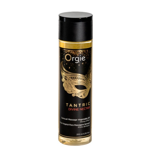 Ulei pentru masaj ORGIE Tantric Divine Nectar, formulă naturală cu ulei de argan, aromă de vin alb și rodie, 200 ml