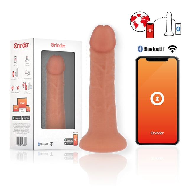 Dildo Oninder Bogota, control prin aplicație, vibrator bullet inclus, 9 funcții de vibrație, 17.5 cm, culoarea pielii 1 Dildo Oninder Bogota, control prin aplicație, vibrator bullet inclus, 9 funcții de vibrație, 17.5 cm, culoarea pielii