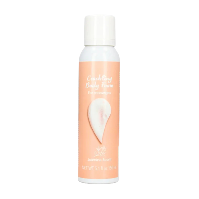 Spumă pentru masaj PHARMQUESTS Crackling Body Foam, efect efervescent, aromă de iasomie, cu ulei de ricin, 150 ml