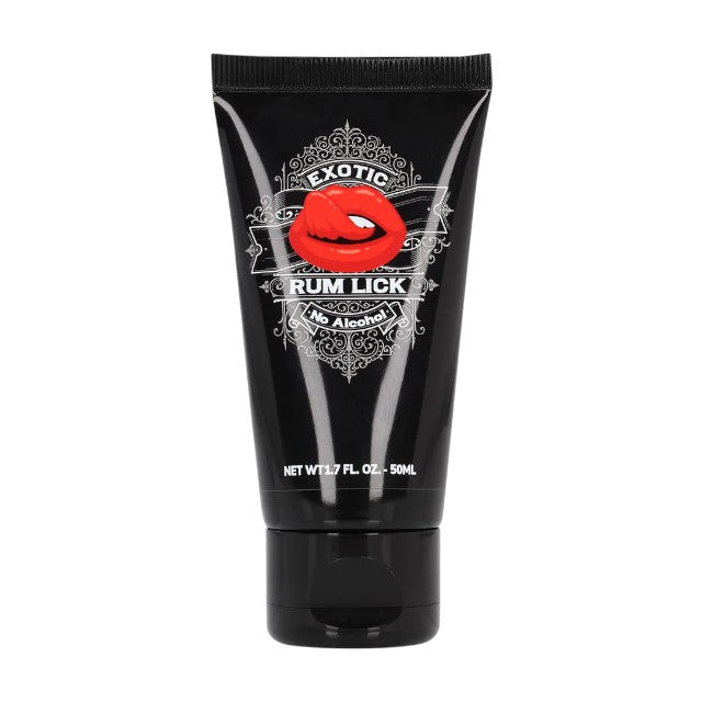 Gel intim cu aromă PHARMQUESTS Exotic Rum Lick, pentru masaj și sex oral, cu aromă de rom, fără alcool, 50 ml
