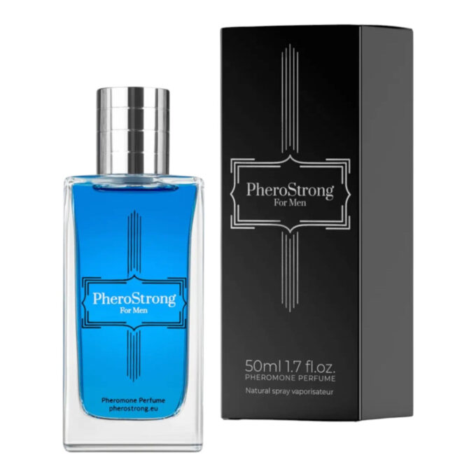 Parfum cu feromoni PHEROSTRONG For Men, pentru bărbați, note de grepfrut, iasomie și patchouli, 50 ml