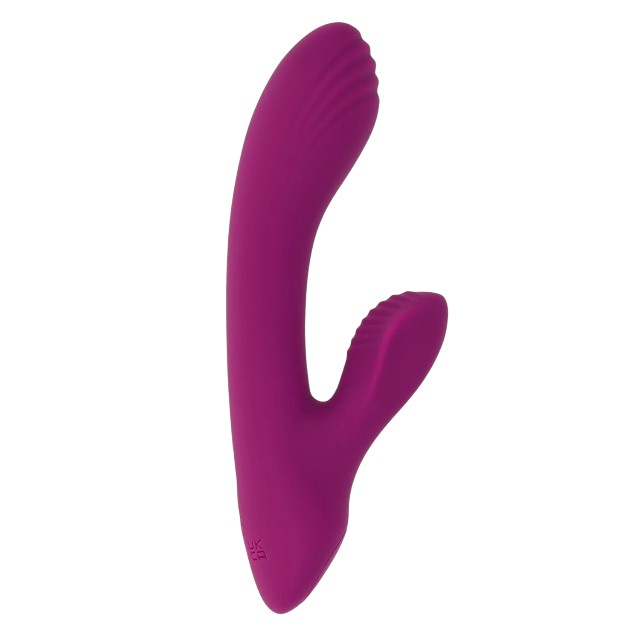 Vibrator rabbit PLAYBOY Bitty Bunny, pentru stimulare clitoris și punctul G, 7 funcții de vibrație, design cu striații, mov 1 Vibrator rabbit PLAYBOY Bitty Bunny, pentru stimulare clitoris și punctul G, 7 funcții de vibrație, design cu striații, mov