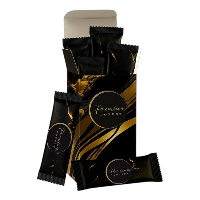 Supliment alimentar pe bază de miere PREMIUM POTENT (6 plicuri), poate ajuta la potență, erecții puternice și întârzierea ejaculării, 6 x 10 g