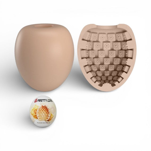 Masturbator manual PRETTY LOVE Pleasure Egg 2, interior texturizat, din TPR, culoarea pielii, în formă de ou 1 Masturbator manual PRETTY LOVE Pleasure Egg 2, interior texturizat, din TPR, culoarea pielii, în formă de ou