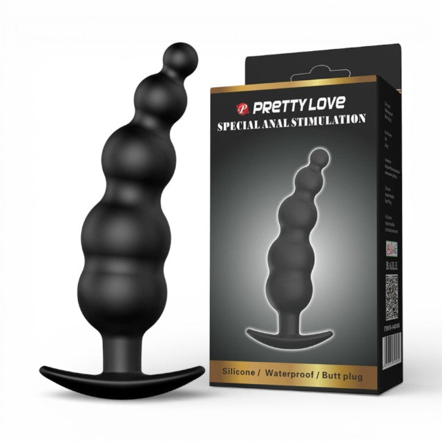 Plug anal PRETTY LOVE Special Anal Stimulation, din silicon medical, cu mâner ergonomic, dimensiuni variate, culoare negru, 11.8 cm 1 Plug anal PRETTY LOVE Special Anal Stimulation, din silicon medical, cu mâner ergonomic, dimensiuni variate, culoare negru, 11.8 cm