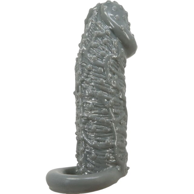 Manson PrettyLove - Realistic, cu striati, pentru extensia penisului, 13 cm, gri inchis 1 Manson PrettyLove - Realistic, cu striati, pentru extensia penisului, 13 cm, gri inchis