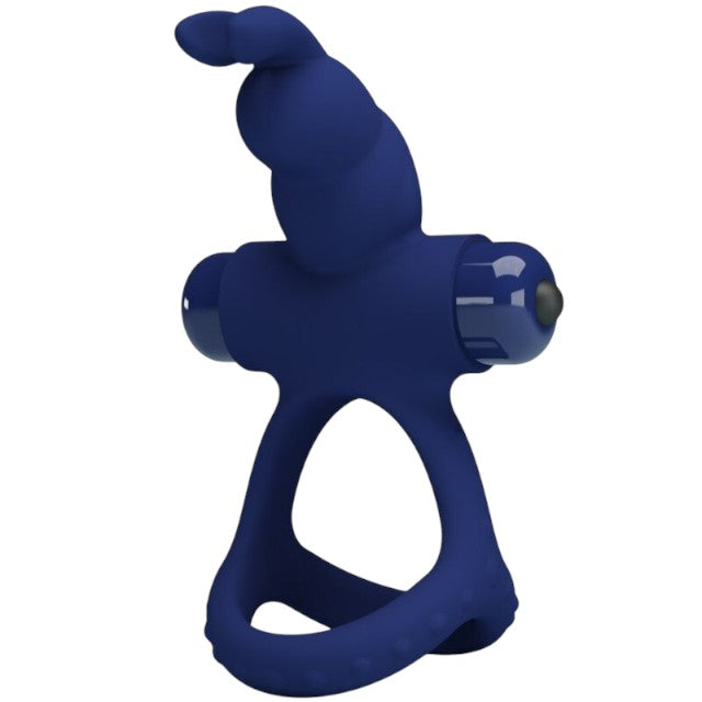 Inel pentru penis PrettyLove Rabbit - Powerful Ring, pentru imbunatatirea performantelor sexuale si stimularea clitorisului, din silicon, albastru 1 Inel pentru penis PrettyLove Rabbit - Powerful Ring, pentru imbunatatirea performantelor sexuale si stimularea clitorisului, din silicon, albastru