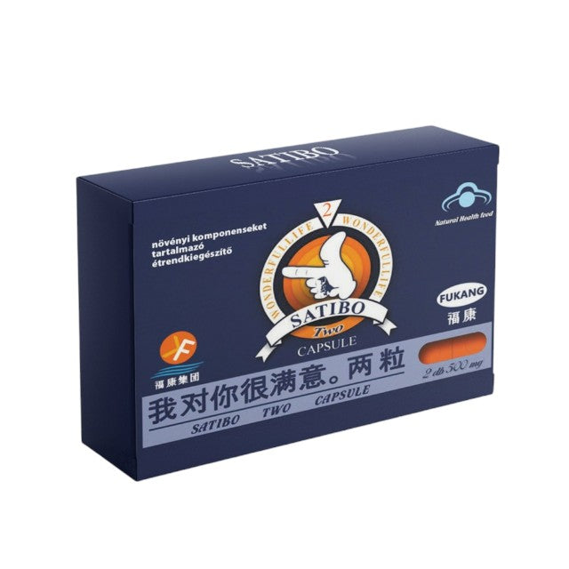 Capsule SATIBO Two Capsules, pentru erecții puternice și de durată, cu maca și ginseng siberian, 2 buc 1 Capsule SATIBO Two Capsules, pentru erecții puternice și de durată, cu maca și ginseng siberian, 2 buc
