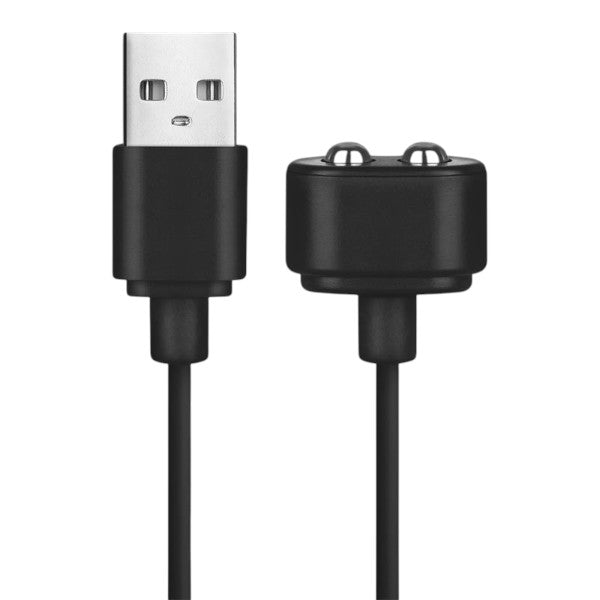 Accesoriu SATISFYER, cablu magnetic de încărcare, cu mufă USB, culoare negru