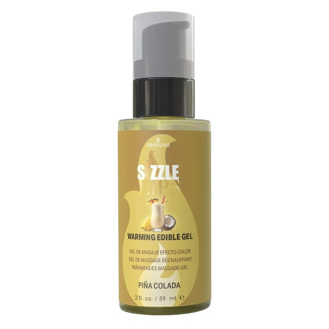 Gel comestibil SENSUVA Sizzle Lips PINA COLADA, cu efect de încălzire, gust de cocos si ananas, 59 ml 1 Gel comestibil SENSUVA Sizzle Lips PINA COLADA, cu efect de încălzire, gust de cocos si ananas, 59 ml