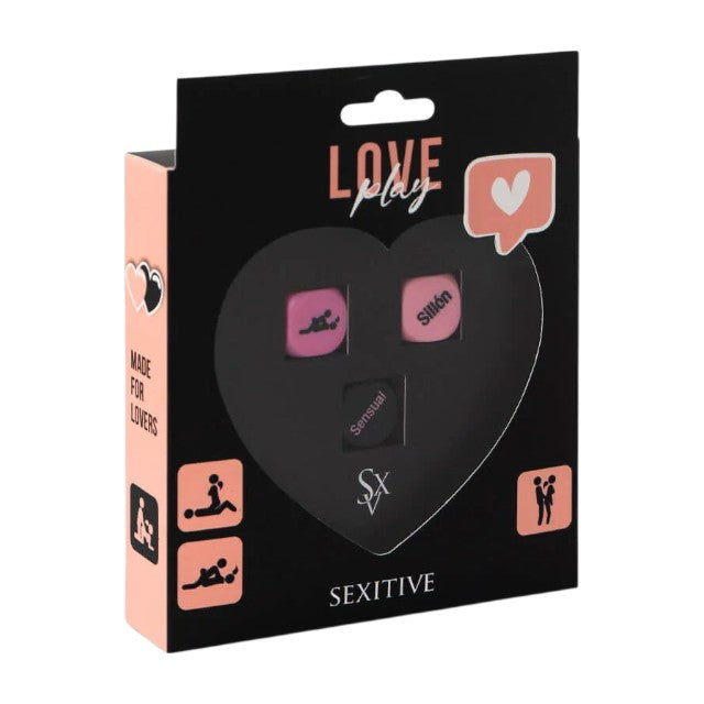 Joc erotic pentru cupluri SEXITIVE Love Play, include 3 zaruri cu poziții sexuale, locații și ritm (instrucțiuni în limba spaniolă) 1 Joc erotic pentru cupluri SEXITIVE Love Play, include 3 zaruri cu poziții sexuale, locații și ritm (instrucțiuni în limba spaniolă)