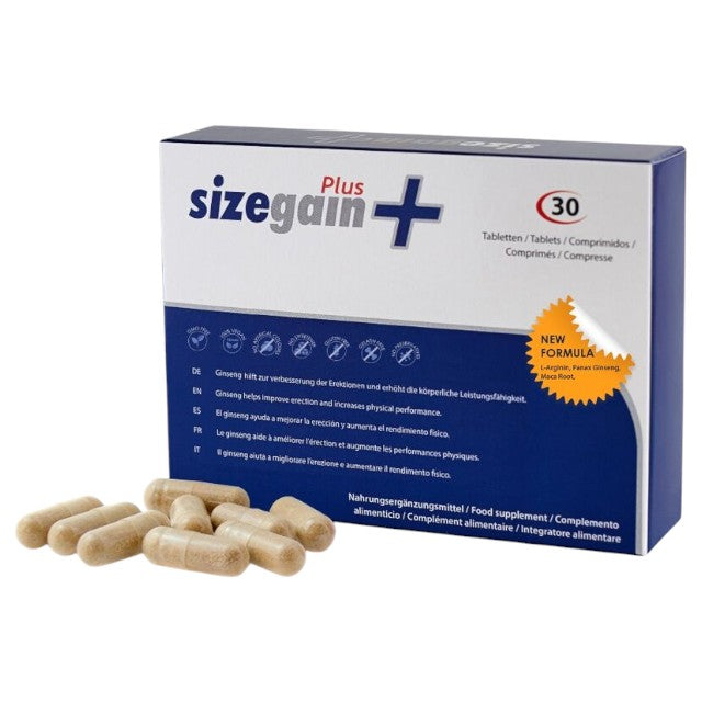 Capsule SIZEGAIN Plus, pentru potență și mărirea penisului în lungime și grosime, 30 buc