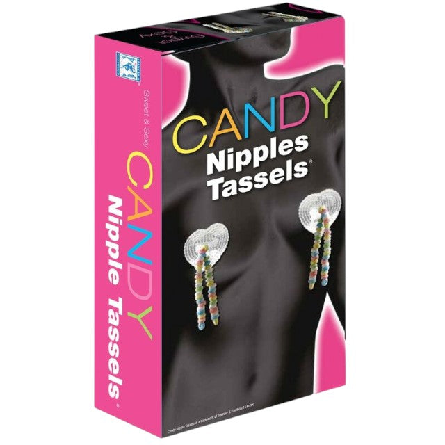 Ornamente comestibile pentru sfarcuri SPENCER & FLEETWOOD Candy Nipples Tassels, gust dulce Tutti Frutti, marime universala 1 Ornamente comestibile pentru sfarcuri SPENCER & FLEETWOOD Candy Nipples Tassels, gust dulce Tutti Frutti, marime universala