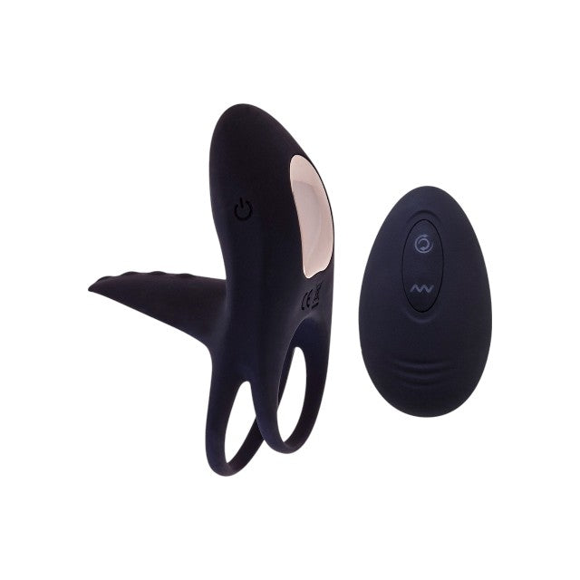 Inel vibrator pentru penis S PLEASURES Avalanche, cu inel pentru testicule, control prin telecomandă, 10 funcții de vibrație, negru 1 Inel vibrator pentru penis S PLEASURES Avalanche, cu inel pentru testicule, control prin telecomandă, 10 funcții de vibrație, negru