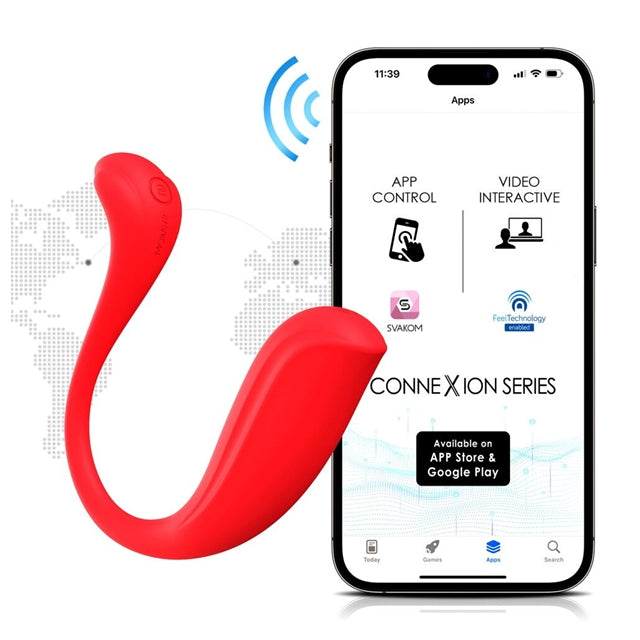 Vibrator dublu SVAKOM Phoenix Neo 2, cu control prin aplicație, 11 funcții de vibrație, funcție interactivă cu camera web, roșu 1 Vibrator dublu SVAKOM Phoenix Neo 2, cu control prin aplicație, 11 funcții de vibrație, funcție interactivă cu camera web, roșu