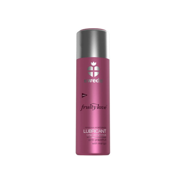 Lubrifiant cu aromă SWEDE Fruity Love Lubricant, pe bază de apă, aromă de grepfrut și mango, 50 ml (roz)