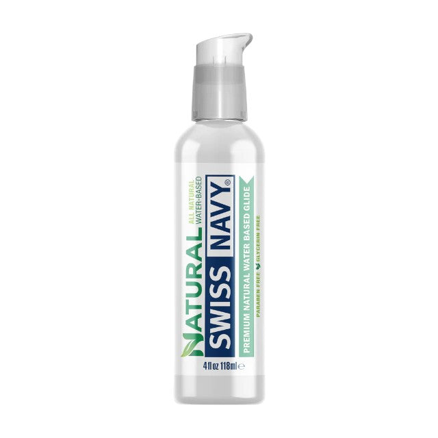 Lubrifiant SWISS NAVY Natural, pe bază de apă, formulă naturală potrivită pentru pielea sensibilă, aromă de aloe vera, 118 ml