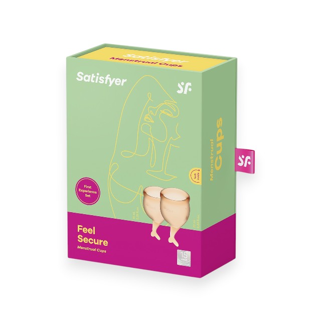 Cupa menstruala, Satisfyer Feel Secure, culoare galben, 1 cutie x 2 buc 1 Cupa menstruala, Satisfyer Feel Secure, culoare galben, 1 cutie x 2 buc