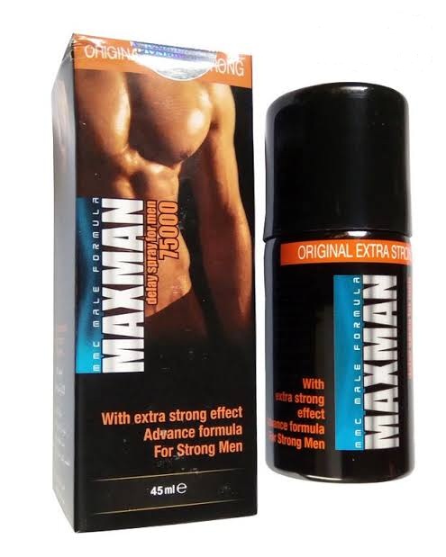 Spray MAXMAN 75000 Original Extra Strong Delay, ajută la întârzierea ejaculării, cu ulei de ricin, 45 ml