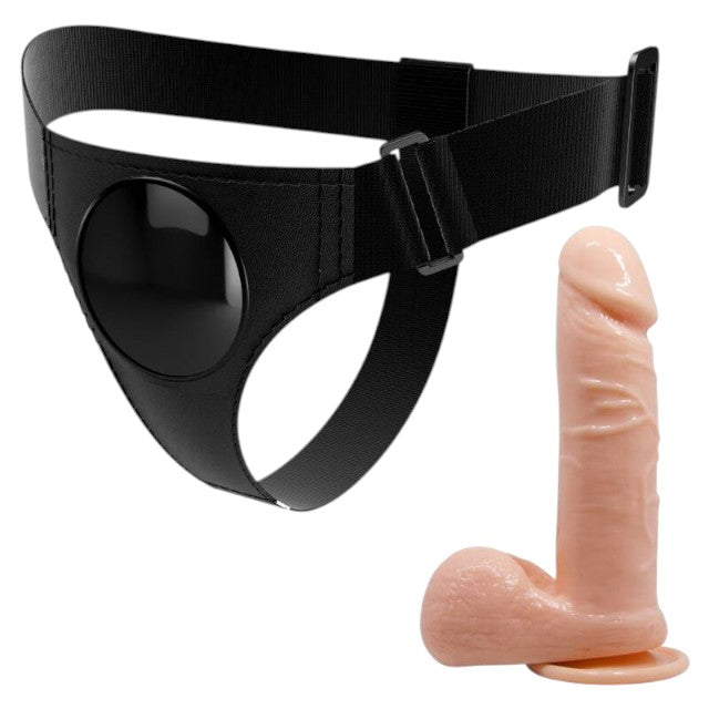 Ham Strap-On PRETTY LOVE universal cu dildo-HARNESS 20 CM, NATURAL 1 Ham Strap-On PRETTY LOVE universal cu dildo-HARNESS 20 CM, NATURAL