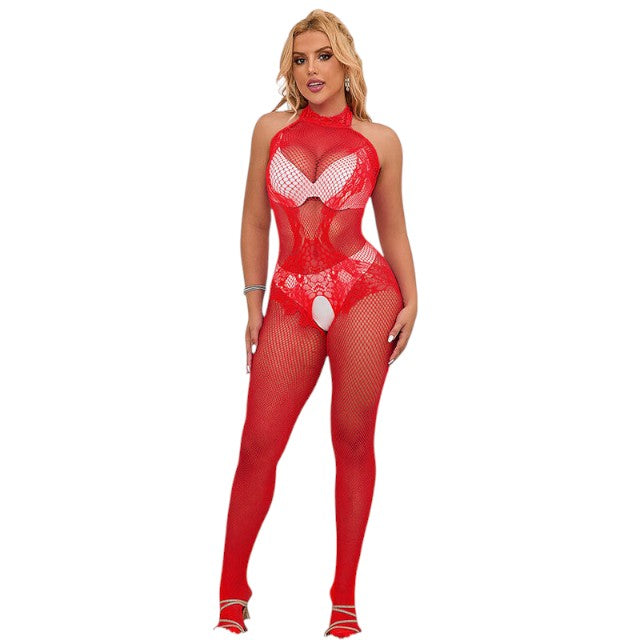 Lenjerie bodystocking Subblime - Crotchless, model 952372, tip plasa, rosu, marime universala 1 Lenjerie bodystocking Subblime - Crotchless, model 952372, tip plasa, rosu, marime universala