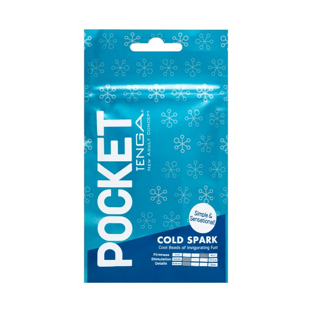 Masturbator de unică folosință TENGA Pocket Cold Spark, cu efect ușor de răcire, din TPE texturat pentru stimulare, alb 1 Masturbator de unică folosință TENGA Pocket Cold Spark, cu efect ușor de răcire, din TPE texturat pentru stimulare, alb