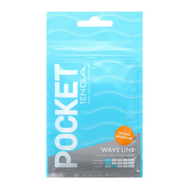 Masturbator de unică folosință TENGA Pocket Wave Line, din TPE cu textură ondulată pentru stimulare unică, alb 1 Masturbator de unică folosință TENGA Pocket Wave Line, din TPE cu textură ondulată pentru stimulare unică, alb