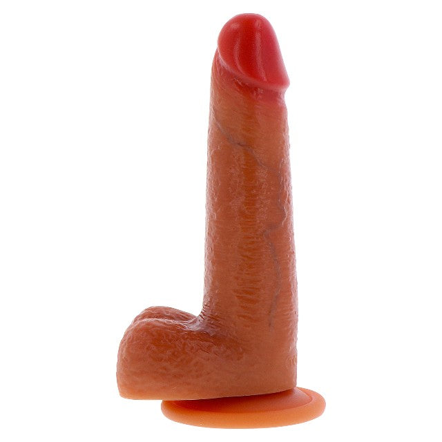 Dildo TOYJOY Get Real Foreskin Dildo, realist cu testicule, bază cu ventuză, compatibil cu hamuri strap-on, 18 cm, culoare caramel 1 Dildo TOYJOY Get Real Foreskin Dildo, realist cu testicule, bază cu ventuză, compatibil cu hamuri strap-on, 18 cm, culoare caramel