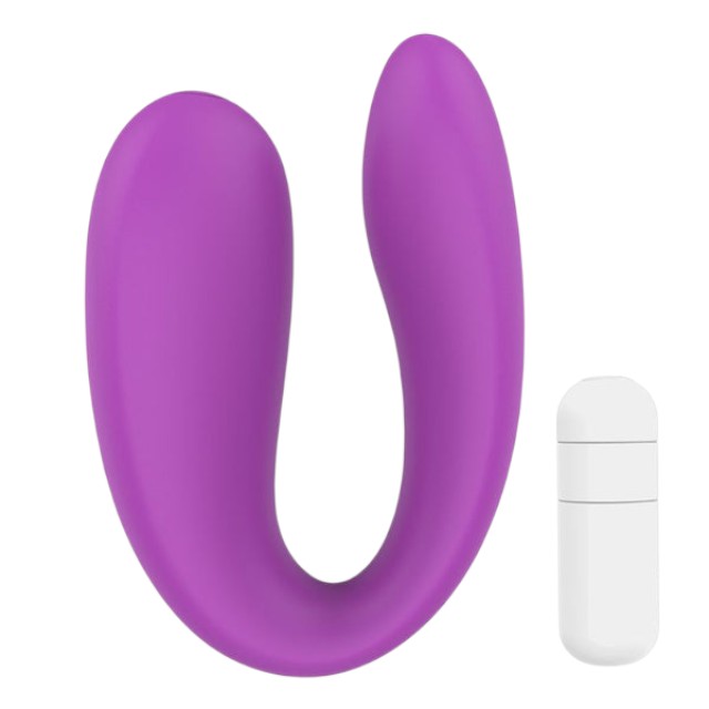 Vibrator dublu TOYZ4LOVERS Elys Play Together, pentru stimulare clitoridiană și vaginală, cu vibrator bullet detașabil, 6 cm, mov 1 Vibrator dublu TOYZ4LOVERS Elys Play Together, pentru stimulare clitoridiană și vaginală, cu vibrator bullet detașabil, 6 cm, mov