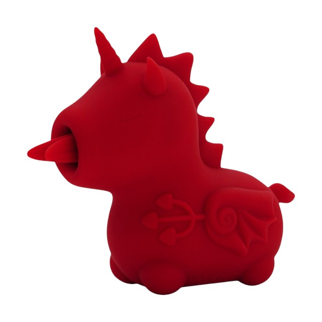 Stimulator clitoris UNIHORN Blaze Diablo, în formă de unicorn cu coarne de diavol, 10 funcții de vibrație, 10 funcții de mișcare, roșu 1 Stimulator clitoris UNIHORN Blaze Diablo, în formă de unicorn cu coarne de diavol, 10 funcții de vibrație, 10 funcții de mișcare, roșu