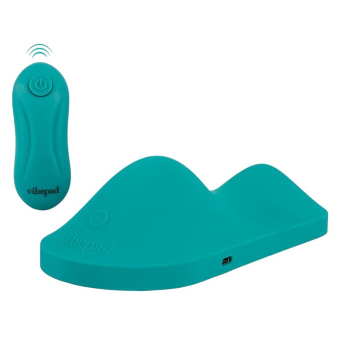 Pernă vibratoare VIBEPAD Intense, cu telecomandă, pentru stimulare clitoris, vulvă și zonă anală, 10 funcții de vibrație, turcoaz 1 Pernă vibratoare VIBEPAD Intense, cu telecomandă, pentru stimulare clitoris, vulvă și zonă anală, 10 funcții de vibrație, turcoaz