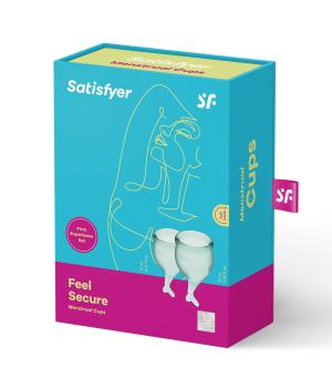 Cupa menstruala, Satisfyer Feel Secure, culoare verde, 1 cutie x 2 buc 1 Cupa menstruala, Satisfyer Feel Secure, culoare verde, 1 cutie x 2 buc