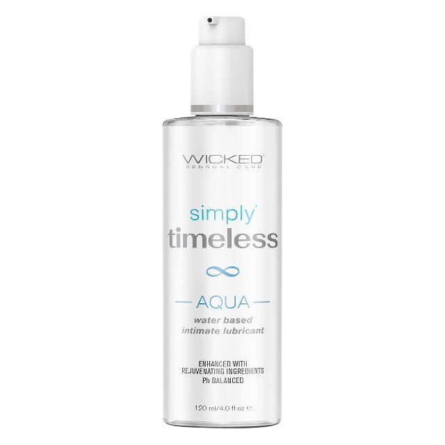 Lubrifiant pe bază de apă WICKED Simply Timeless Aqua, formulă extra-hidratantă, cu aloe vera, vitamina E și scualan, 120 ml