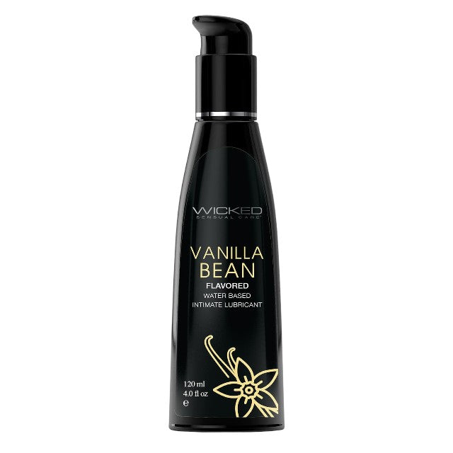 Lubrifiant cu aromă WICKED Vanilla Bean, formulă inovatoare pe bază de apă, efect de durată, aromă de vanilie, 120 ml