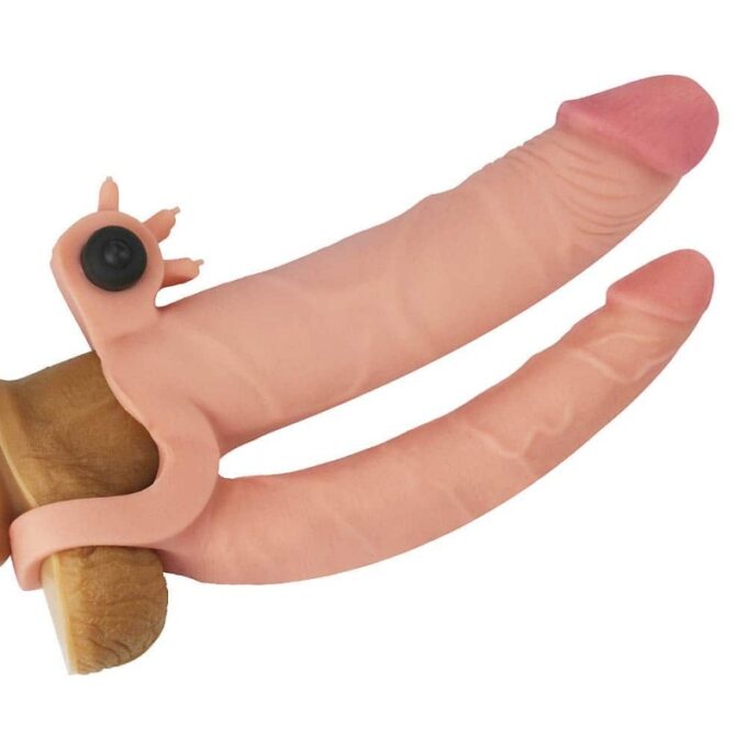 Manson Penis Dublu cu Vibratii Pleasure X-Tender Add 1 1 Manson Penis Dublu cu Vibratii Pleasure X-Tender Add 1